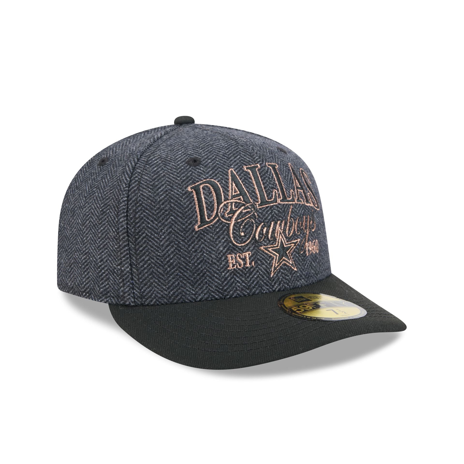Dallas Cowboys Black Faux Wool 59FIFTY Fitted Hat