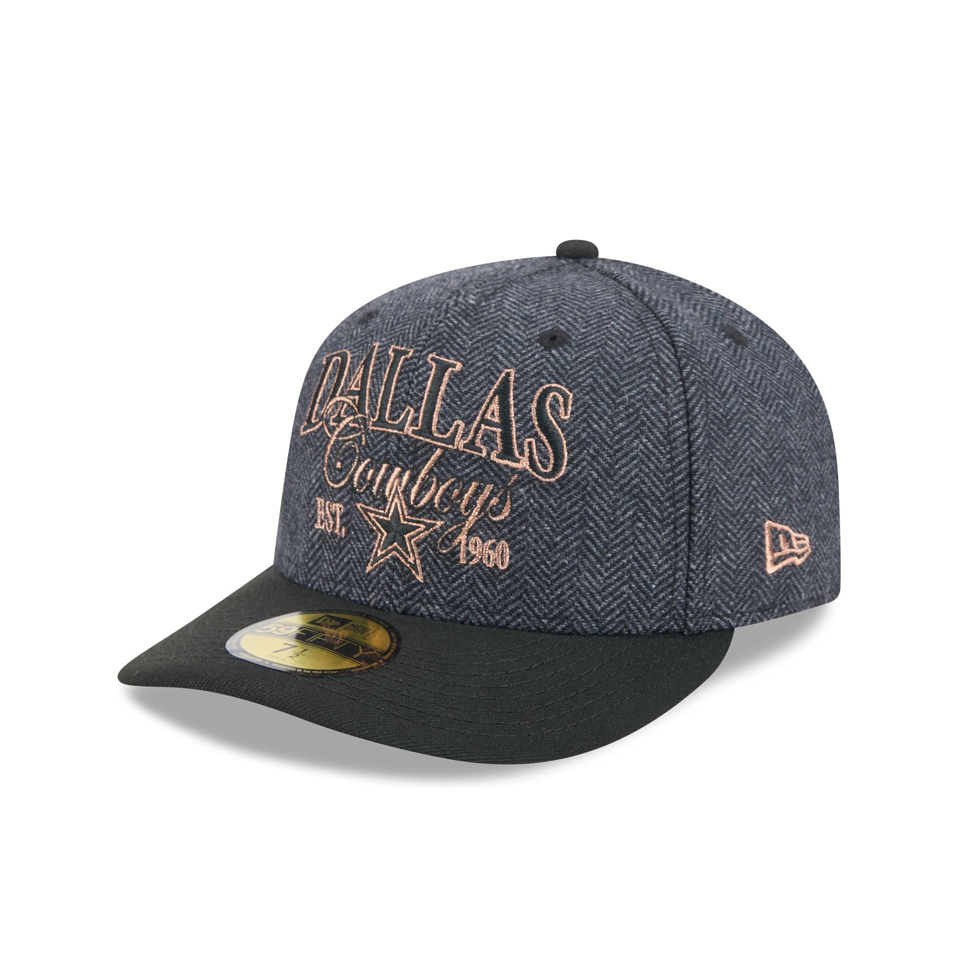 Dallas Cowboys Black Faux Wool 59FIFTY Fitted Hat