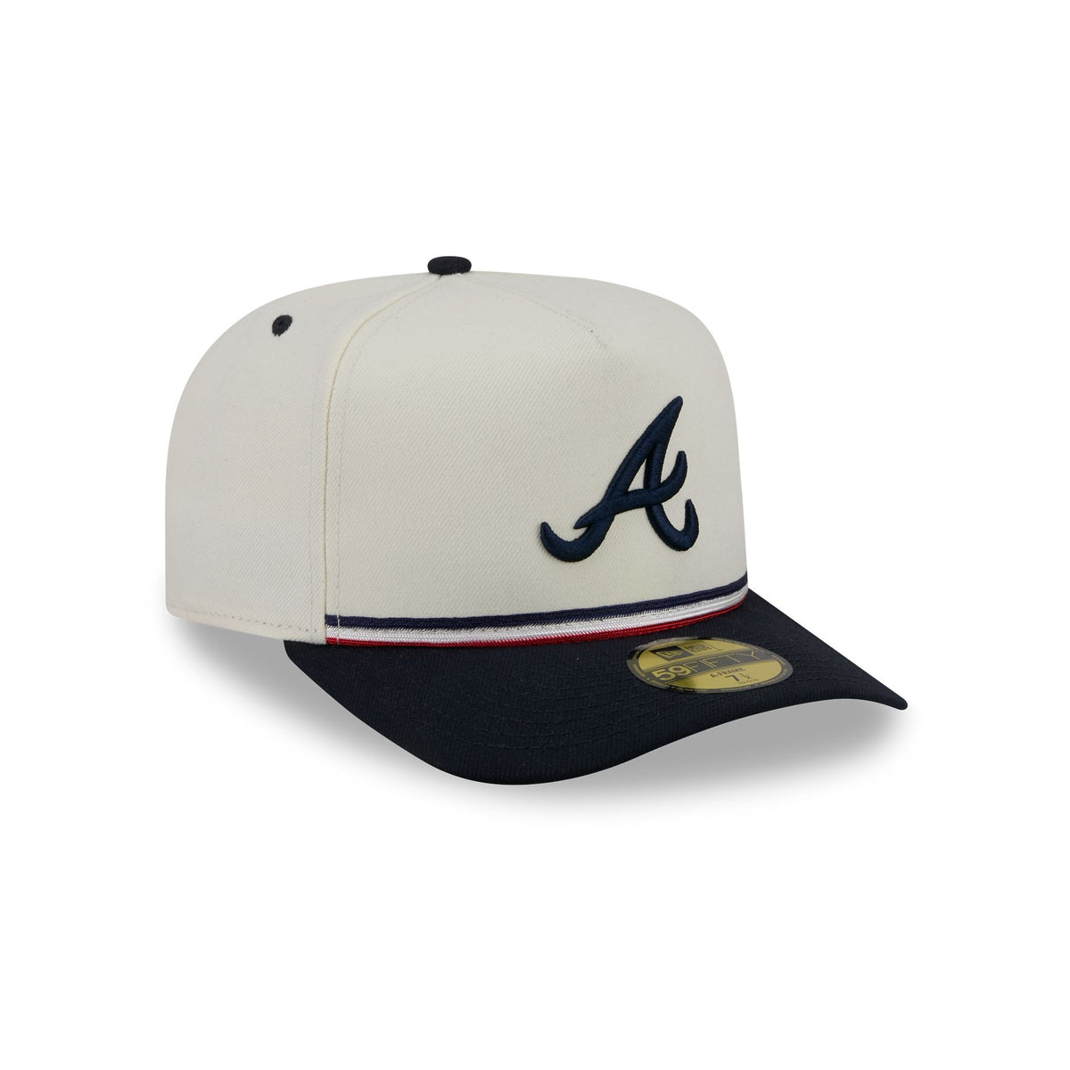 Atlanta Braves Vintage Stripe 59FIFTY A-Frame Fitted Hat