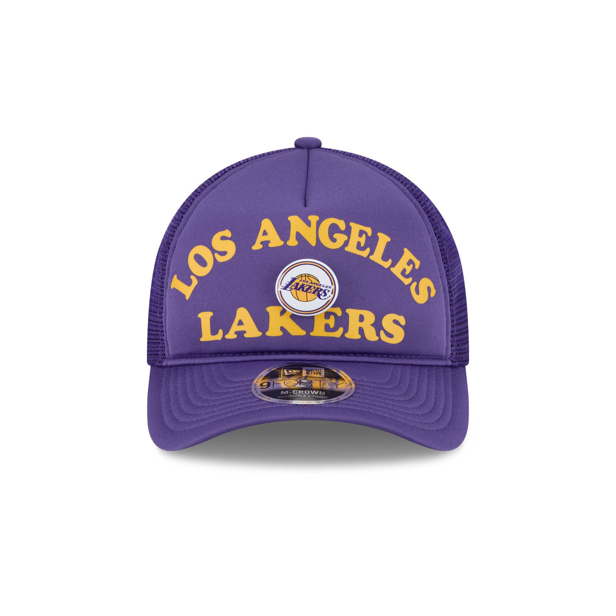 Los Angeles Lakers Button 9FORTY M-Crown A-Frame Trucker Hat