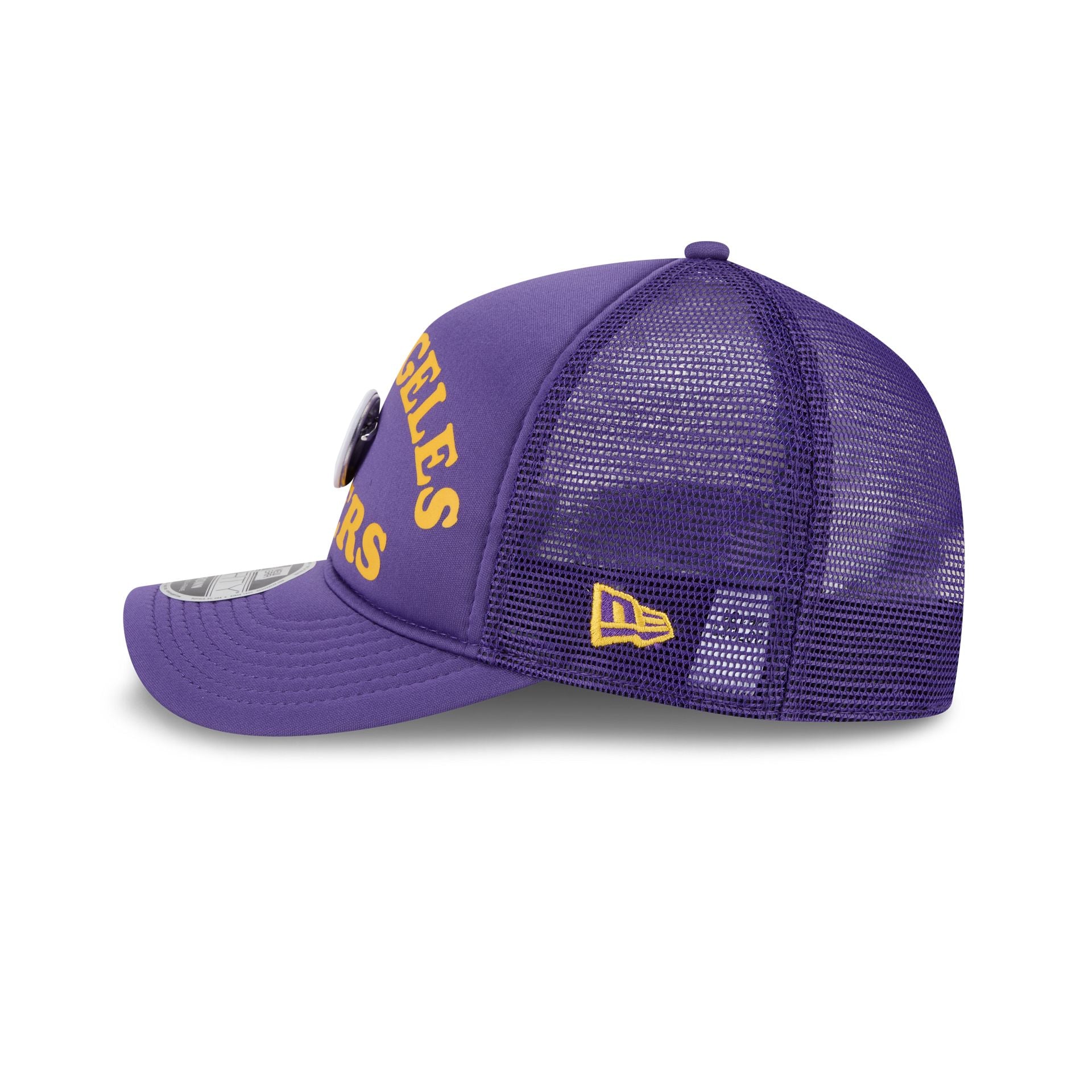 Los Angeles Lakers Button 9FORTY M-Crown A-Frame Trucker Hat