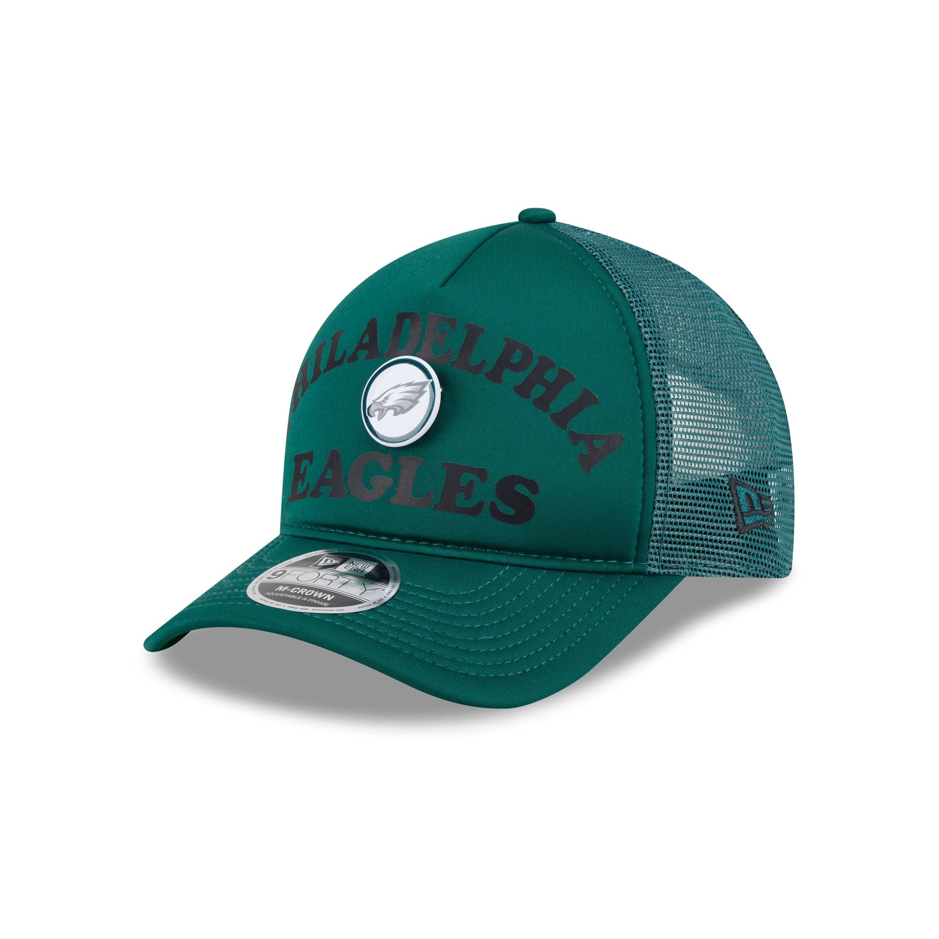 Philadelphia Eagles Button 9FORTY M-Crown A-Frame Trucker Hat