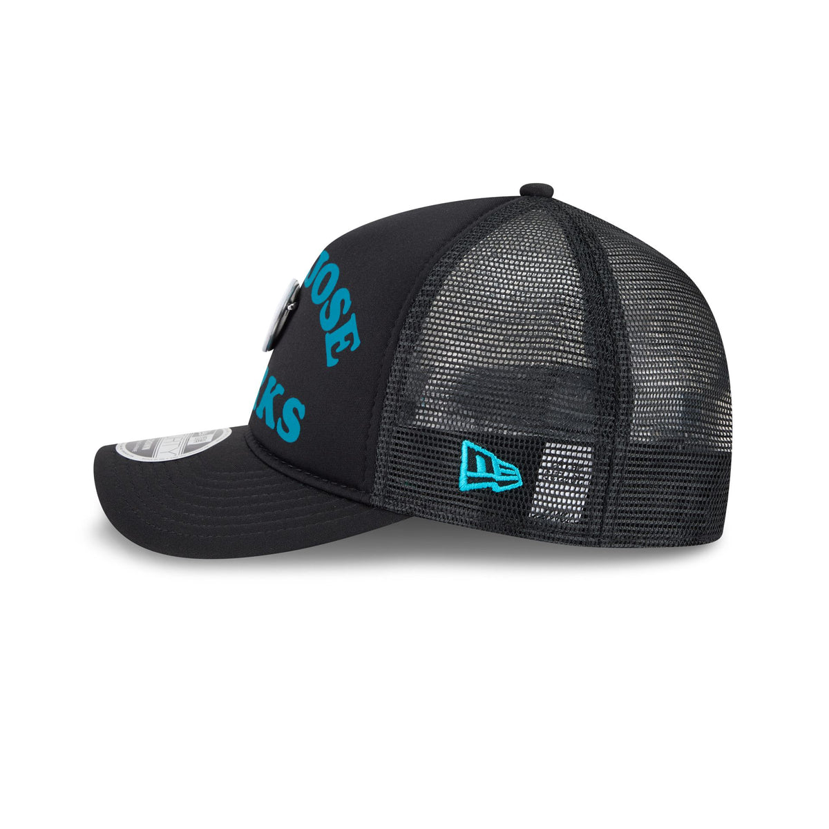 San Jose Sharks Button 9FORTY M-Crown A-Frame Trucker Hat