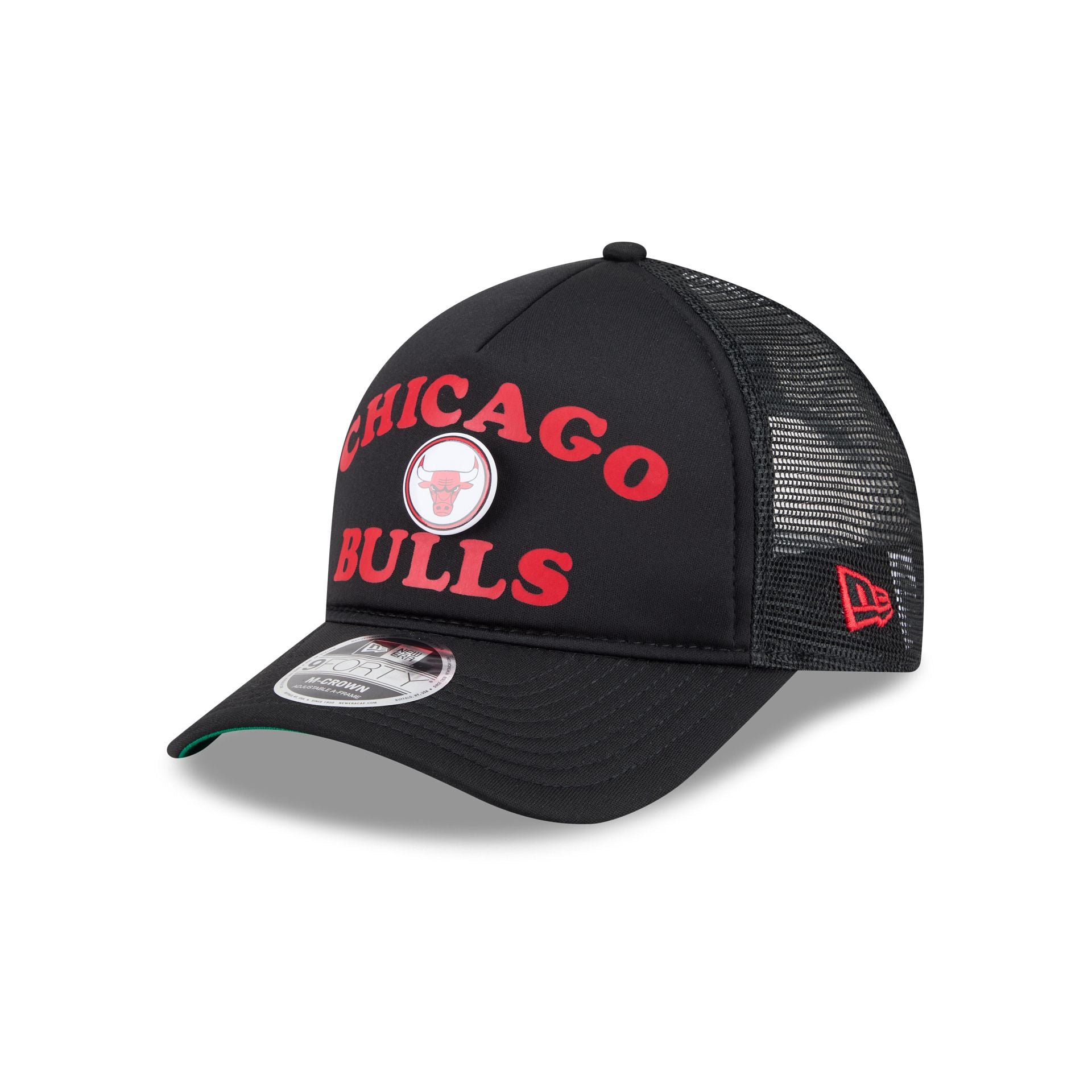 Chicago Bulls Button 9FORTY M-Crown A-Frame Trucker Hat