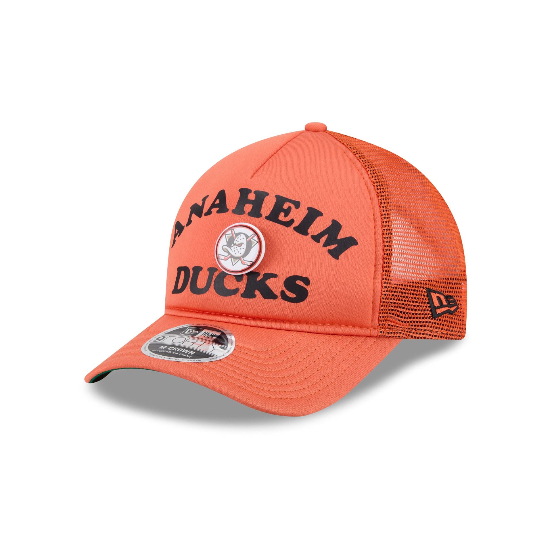 Anaheim Ducks Button 9FORTY M-Crown A-Frame Trucker Hat
