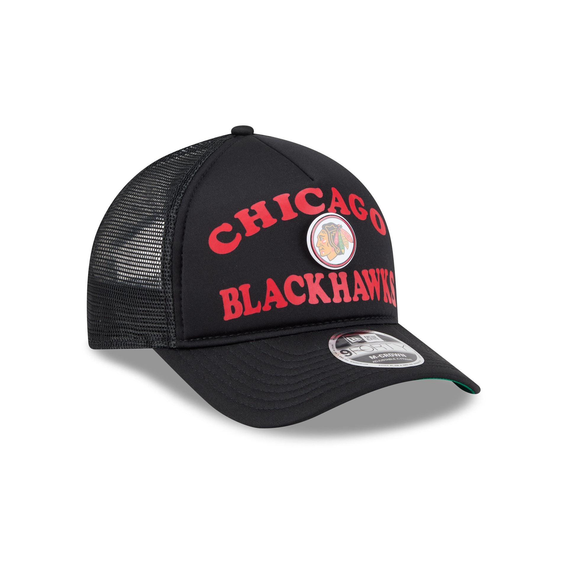 Chicago Blackhawks Button 9FORTY M-Crown A-Frame Trucker Hat
