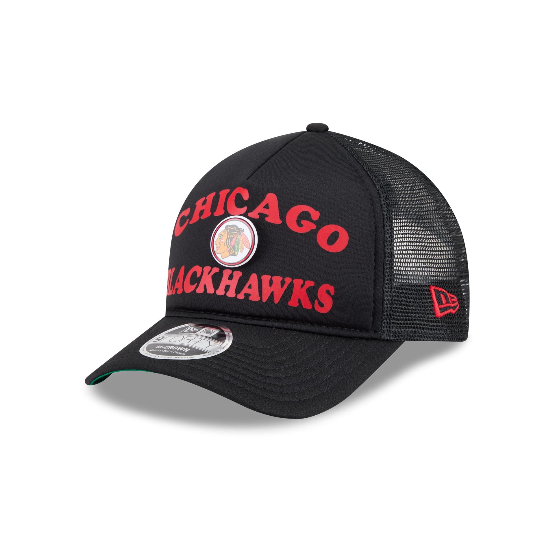 Chicago Blackhawks Button 9FORTY M-Crown A-Frame Trucker Hat