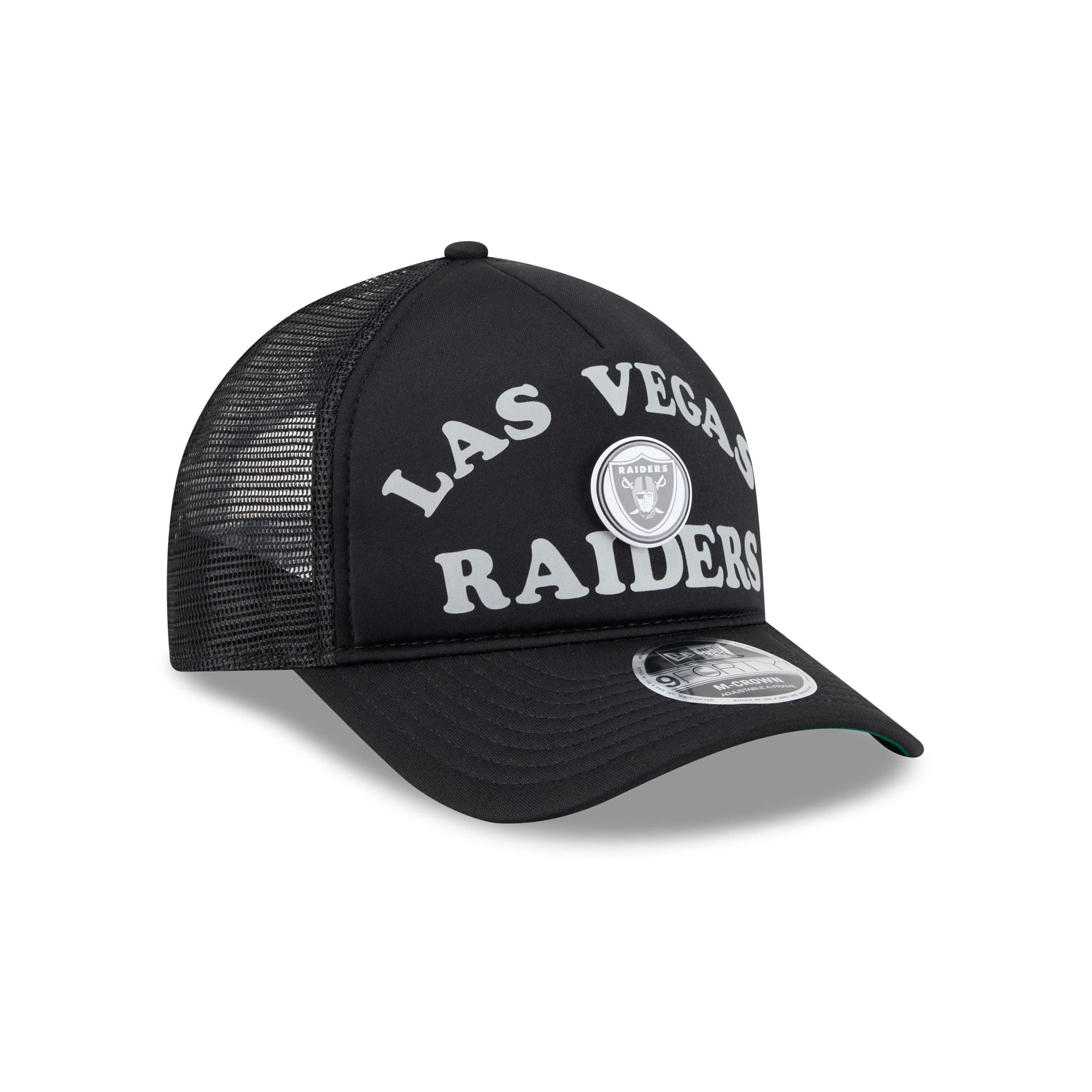 Las Vegas Raiders Button 9FORTY M-Crown A-Frame Trucker Hat