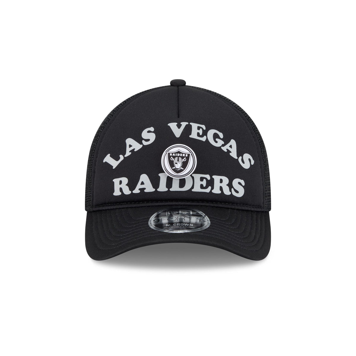 Las Vegas Raiders Button 9FORTY M-Crown A-Frame Trucker Hat