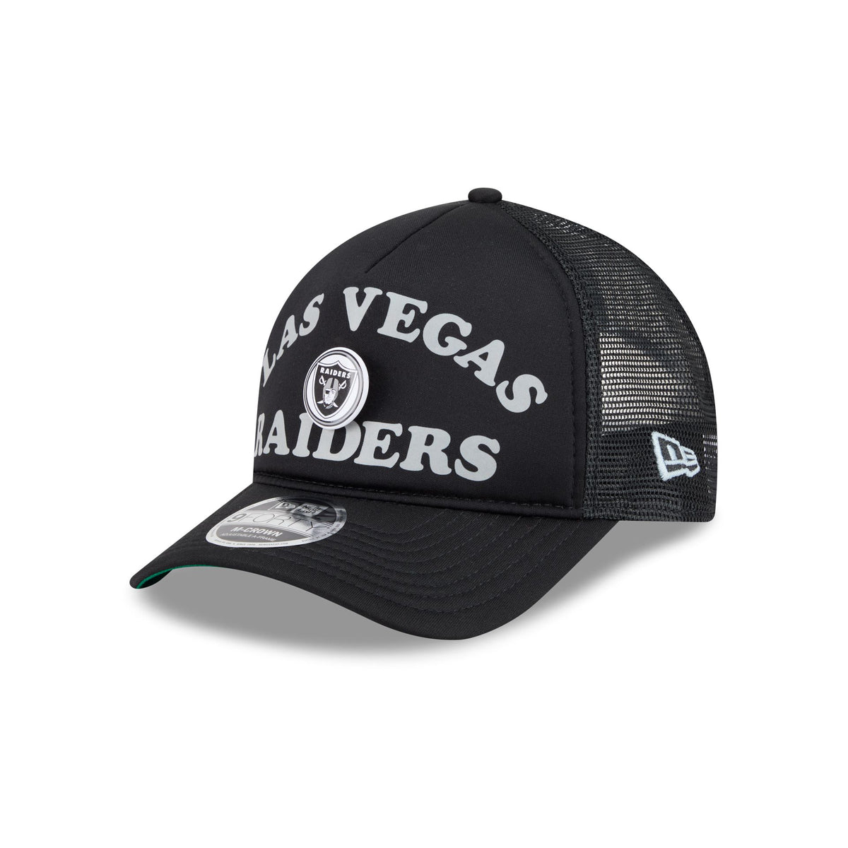 Las Vegas Raiders Button 9FORTY M-Crown A-Frame Trucker Hat