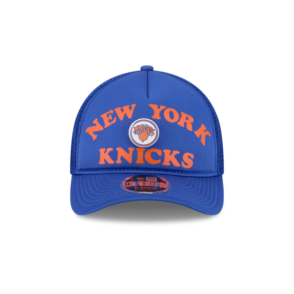 New York Knicks Button 9FORTY M-Crown A-Frame Trucker Hat