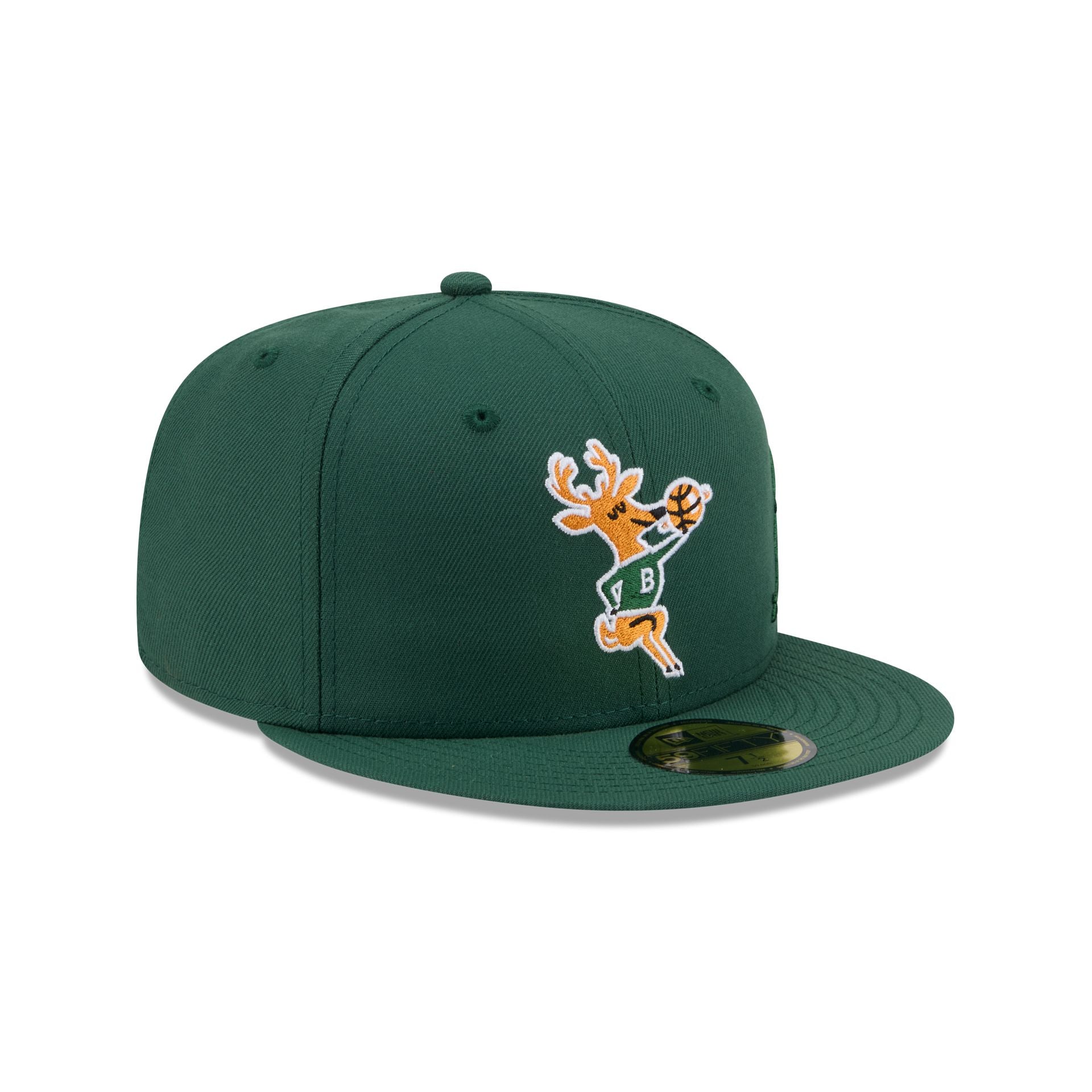 Milwaukee Bucks Side Script 59FIFTY Fitted Hat