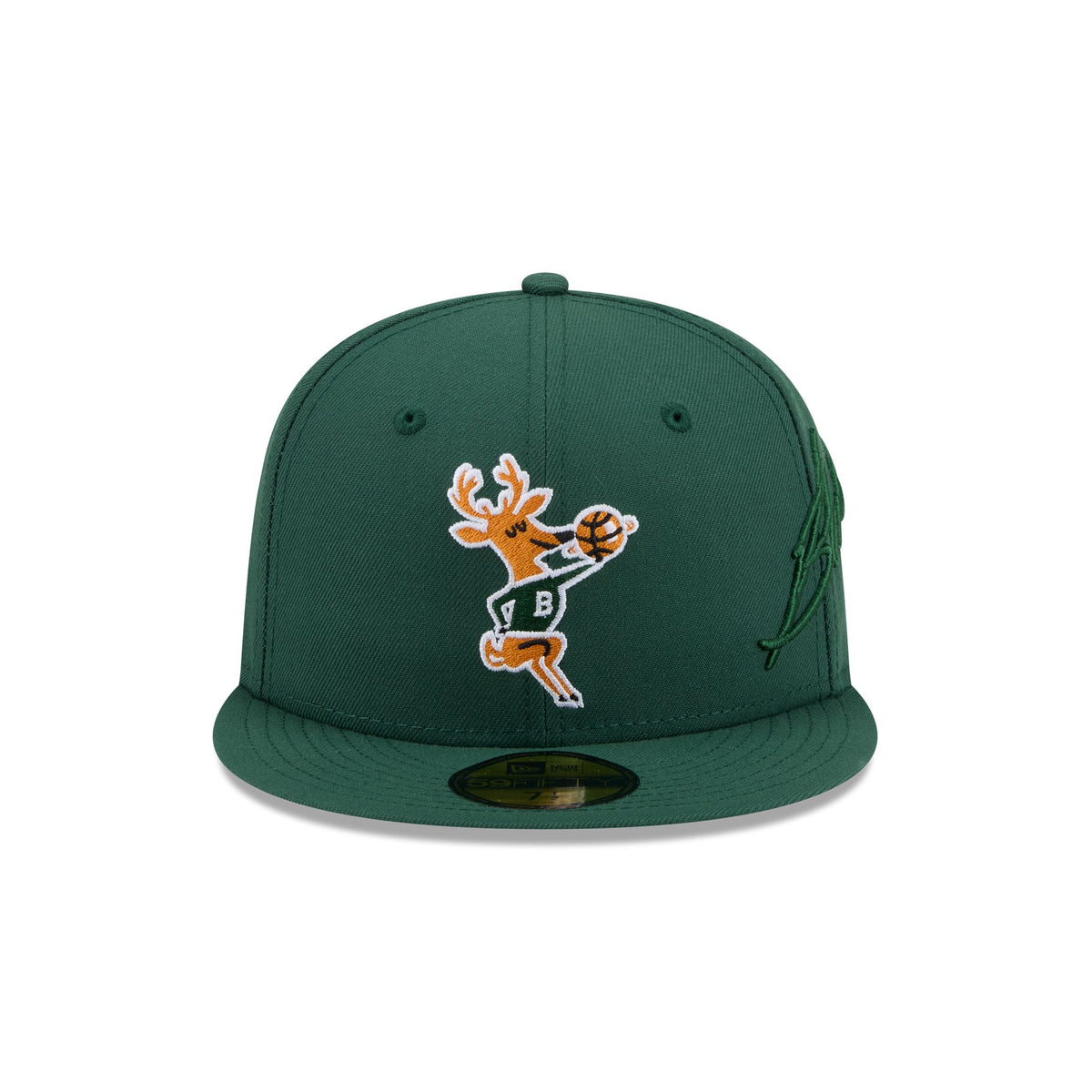 Milwaukee Bucks Side Script 59FIFTY Fitted Hat