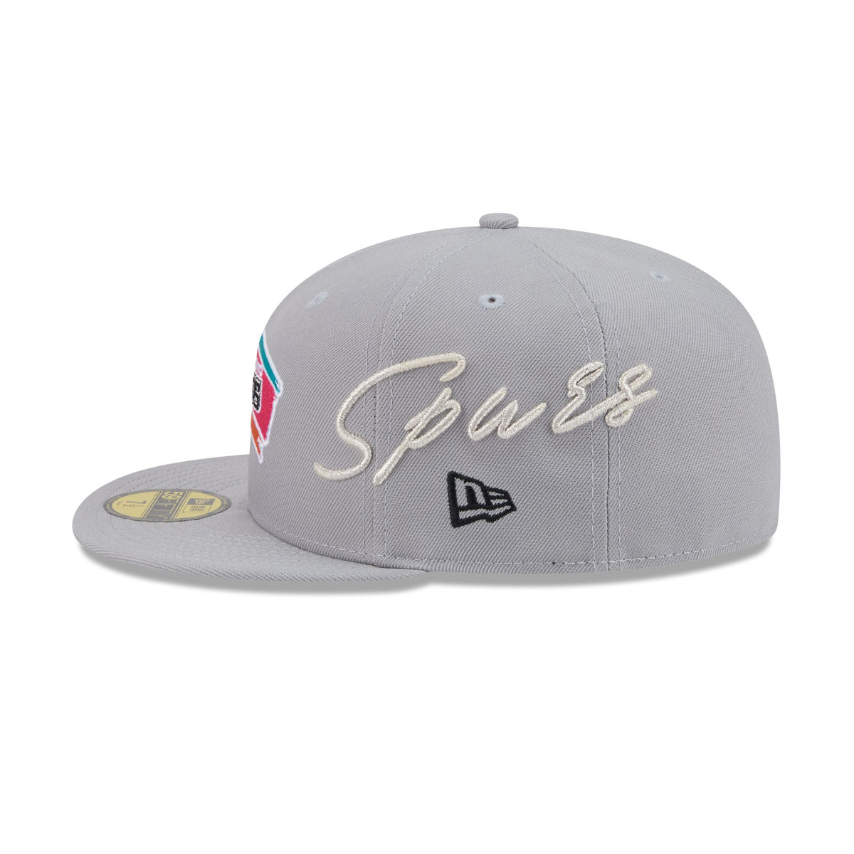 San Antonio Spurs Side Script 59FIFTY Fitted Hat