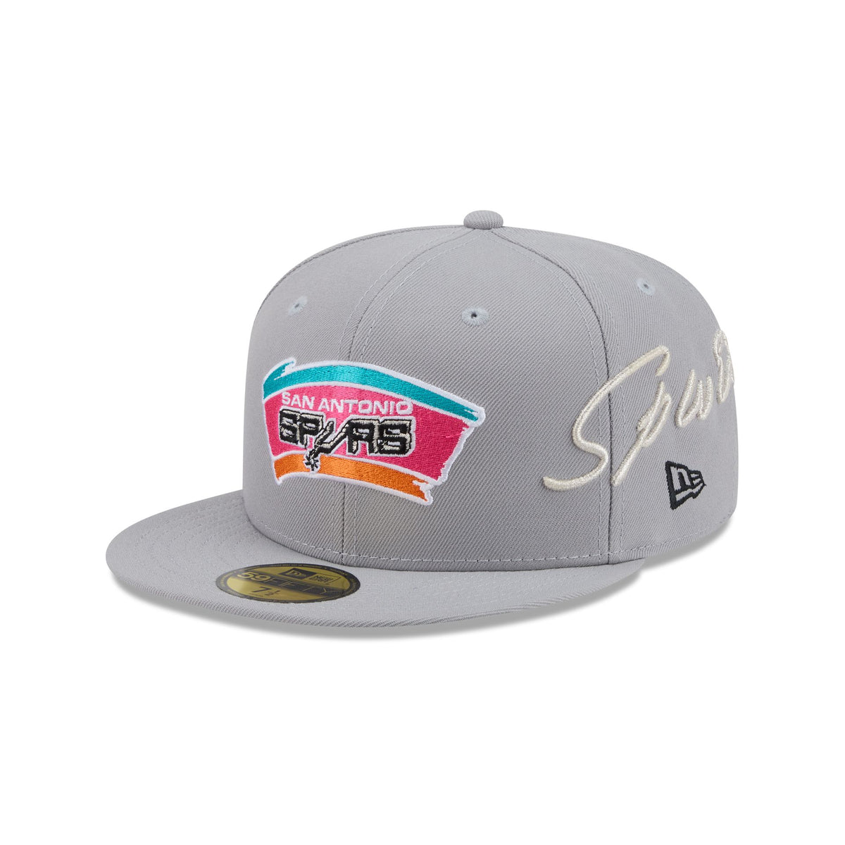 San Antonio Spurs Side Script 59FIFTY Fitted Hat
