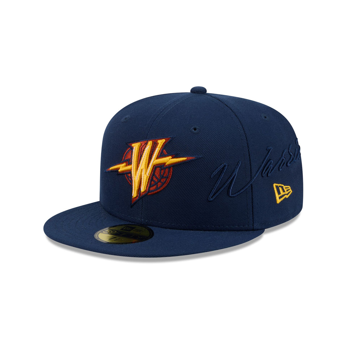 Golden State Warriors Side Script 59FIFTY Fitted Hat