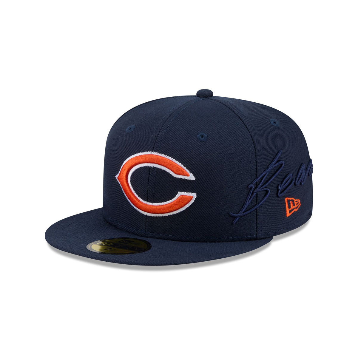 Chicago Bears Side Script 59FIFTY Fitted Hat