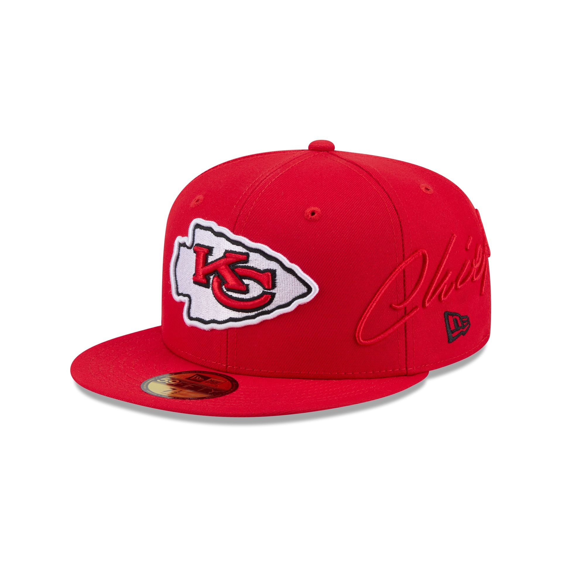 Kansas City Chiefs Side Script 59FIFTY Fitted Hat