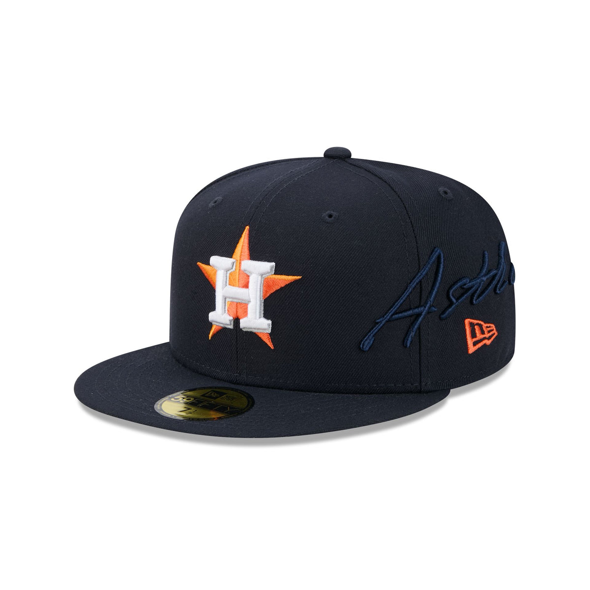 Houston Astros Side Script 59FIFTY Fitted Hat