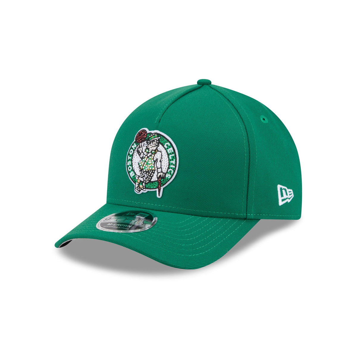 Boston Celtics Rhinestone Patch 9FORTY M-Crown A-Frame Snapback Hat