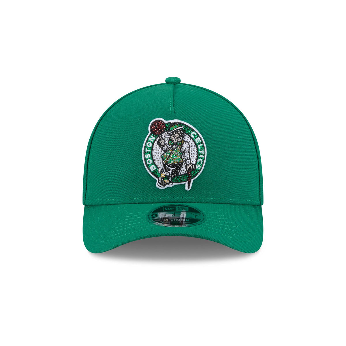 Boston Celtics Rhinestone Patch 9FORTY M-Crown A-Frame Snapback Hat