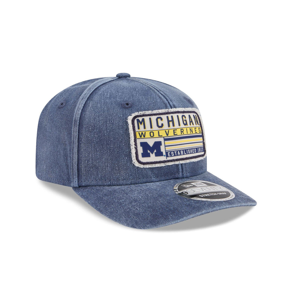 Michigan Wolverines Faded Patch 9SEVENTY Stretch-Snap Hat