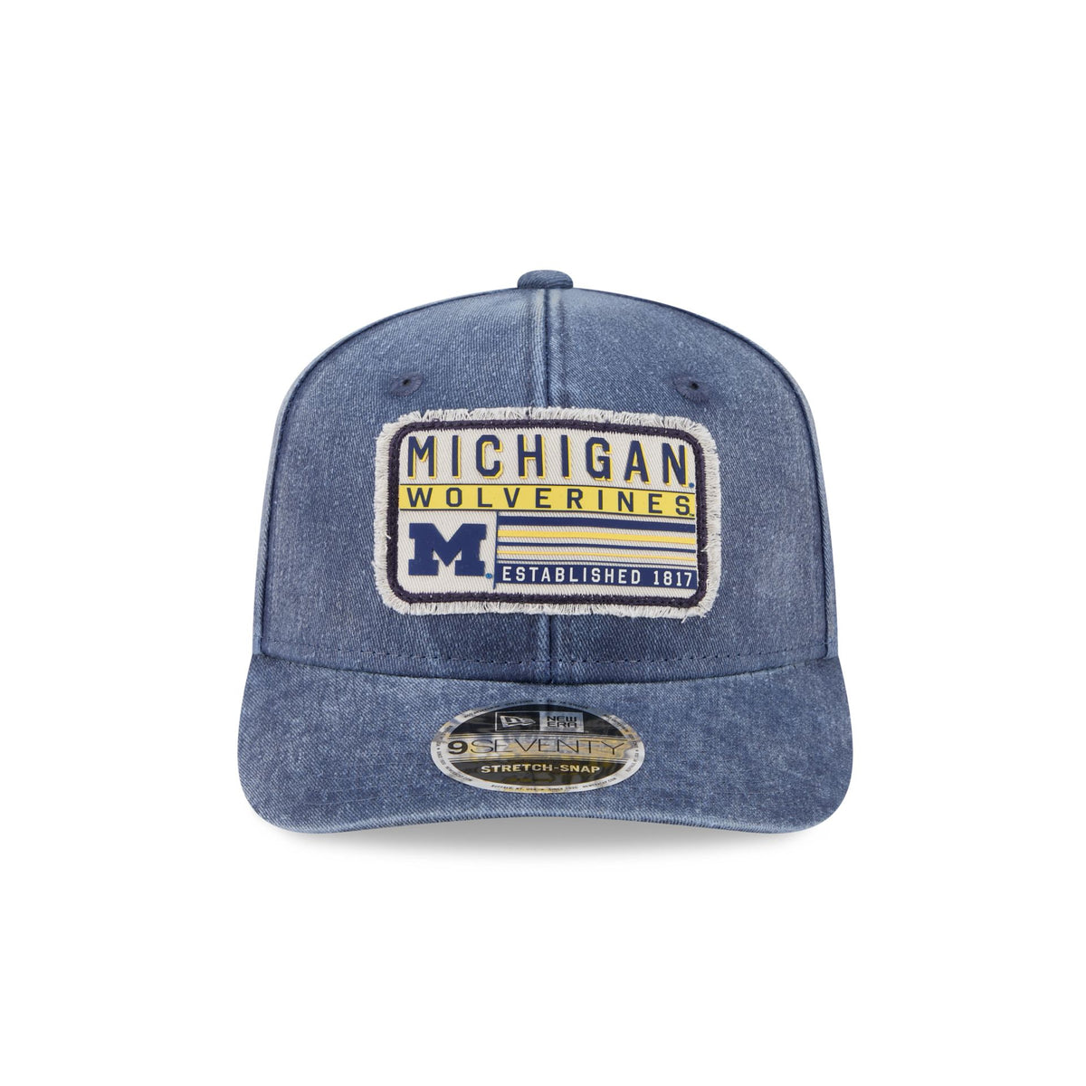 Michigan Wolverines Faded Patch 9SEVENTY Stretch-Snap Hat
