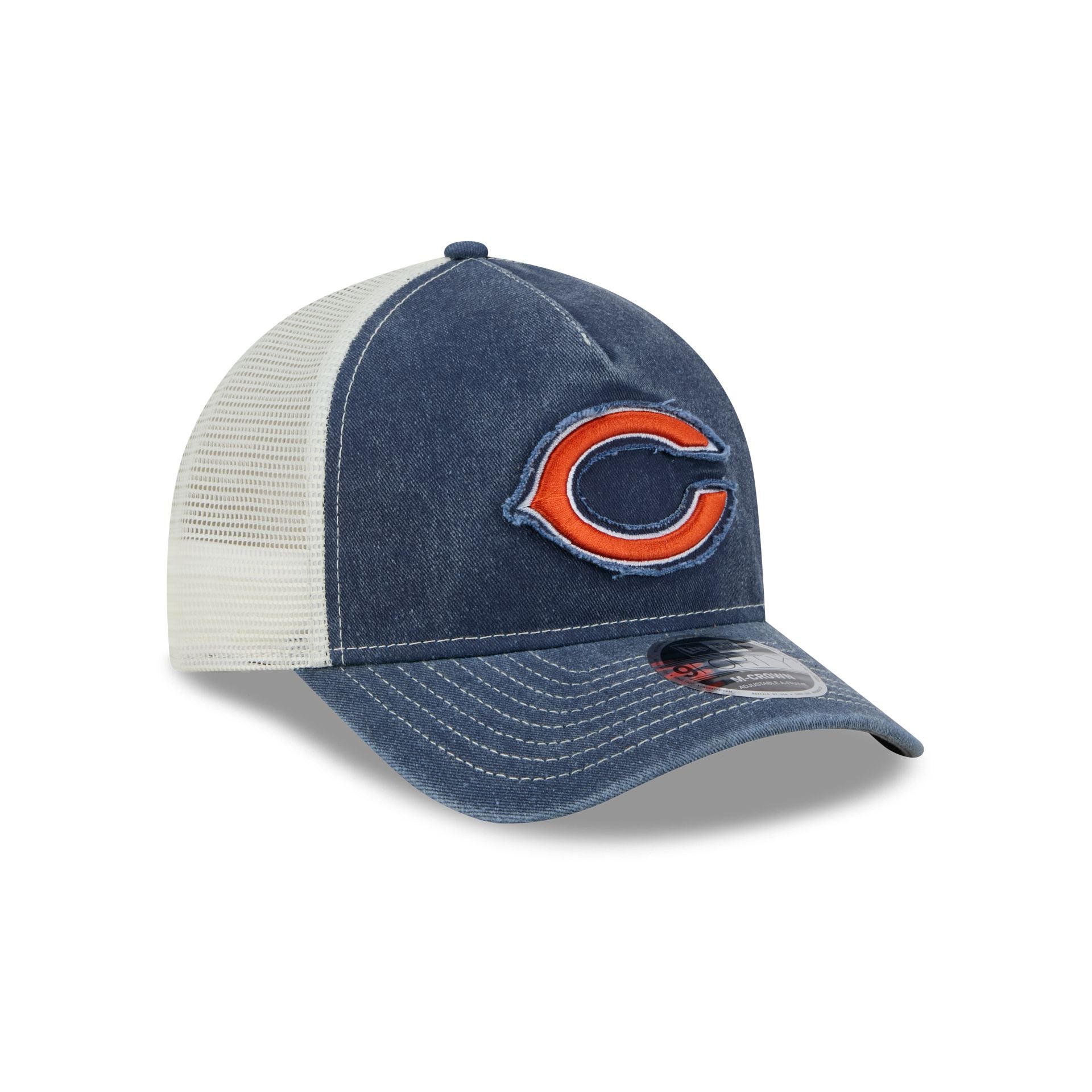 Chicago Bears Frayed Logo 9FORTY M-Crown A-Frame Trucker Hat
