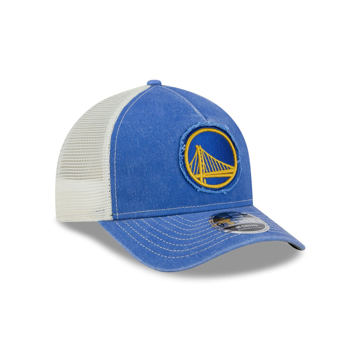Golden State Warriors Frayed Logo 9FORTY M-Crown A-Frame Trucker Hat