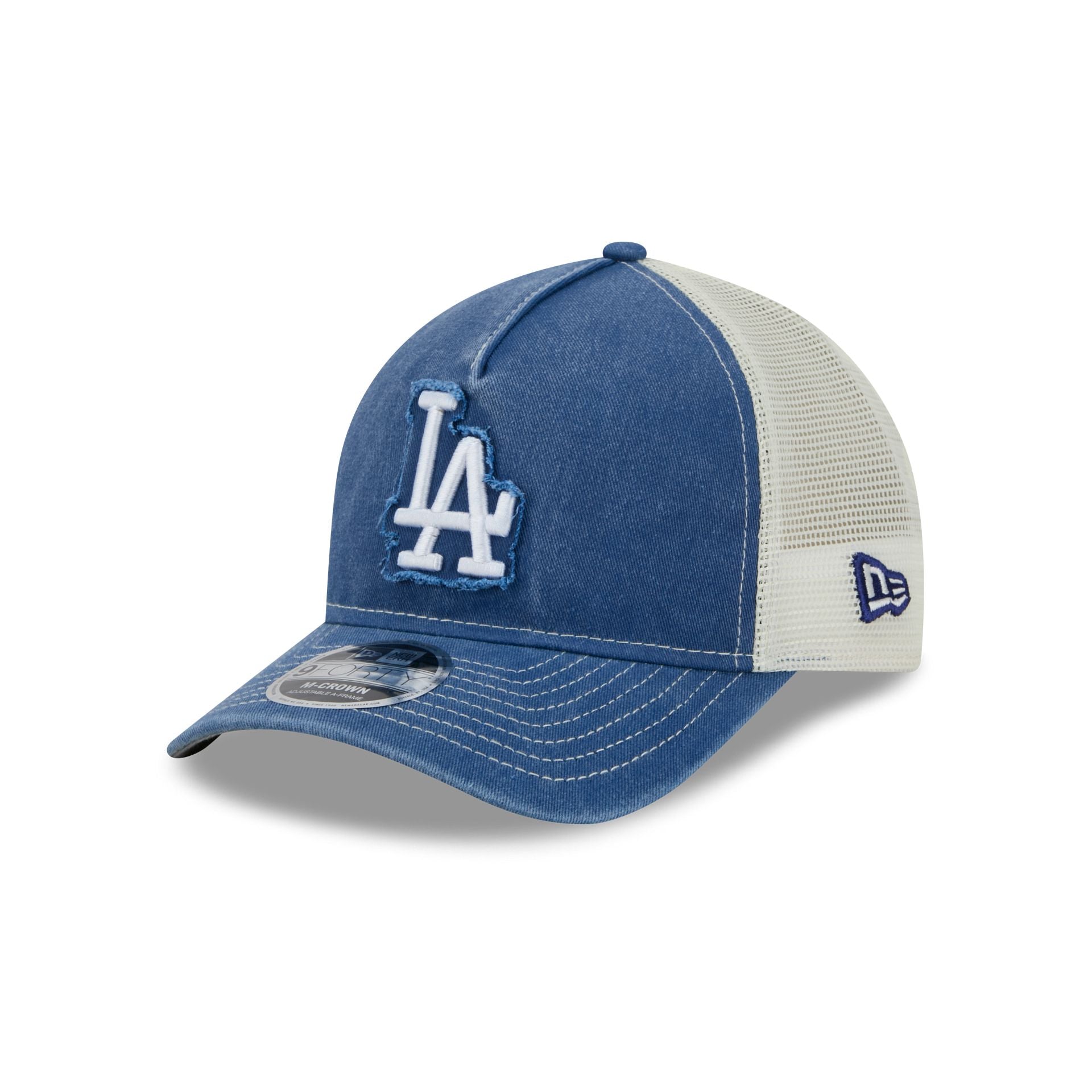 Los Angeles Dodgers Frayed Logo 9FORTY M-Crown A-Frame Trucker Hat