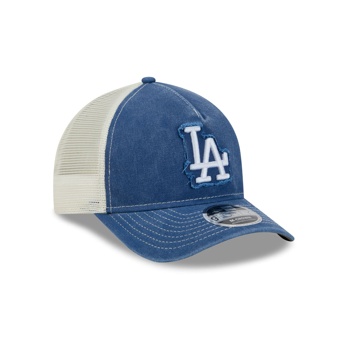 Los Angeles Dodgers Frayed Logo 9FORTY M-Crown A-Frame Trucker Hat