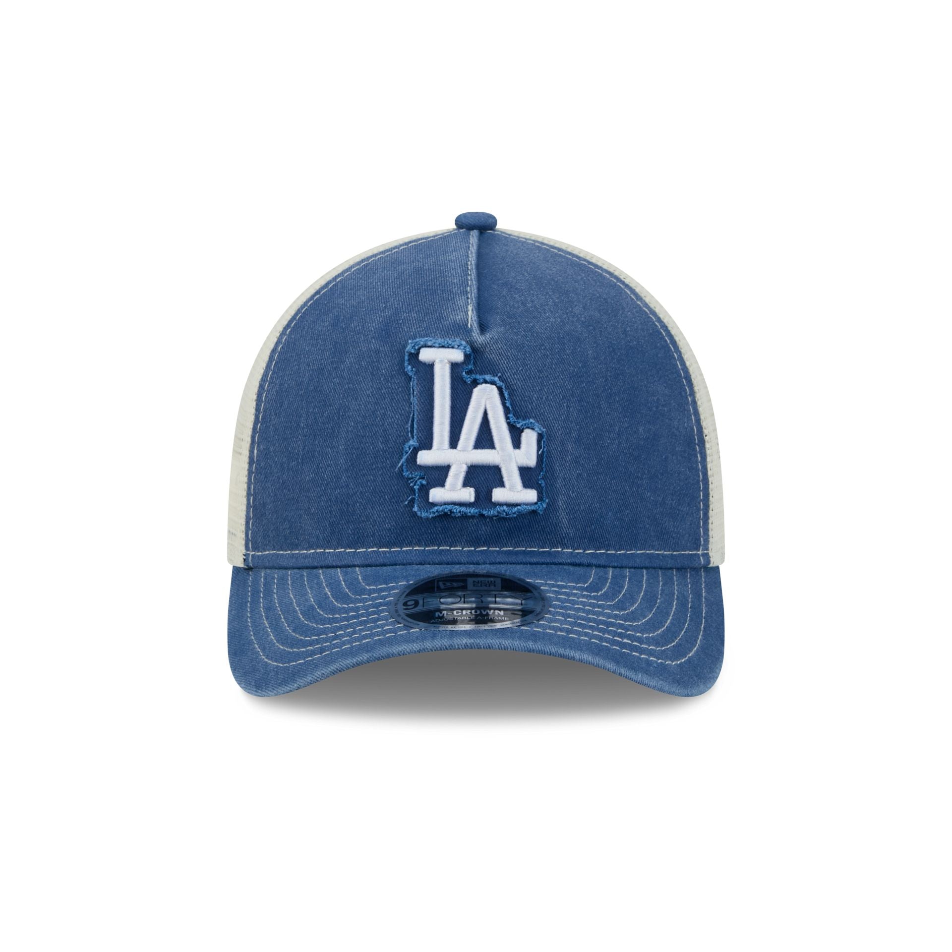 Los Angeles Dodgers Frayed Logo 9FORTY M-Crown A-Frame Trucker Hat