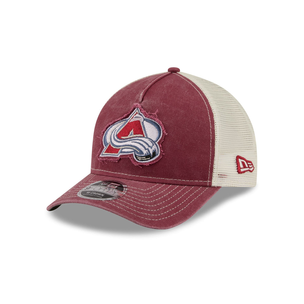 Colorado Avalanche Frayed Logo 9FORTY M-Crown A-Frame Trucker Hat