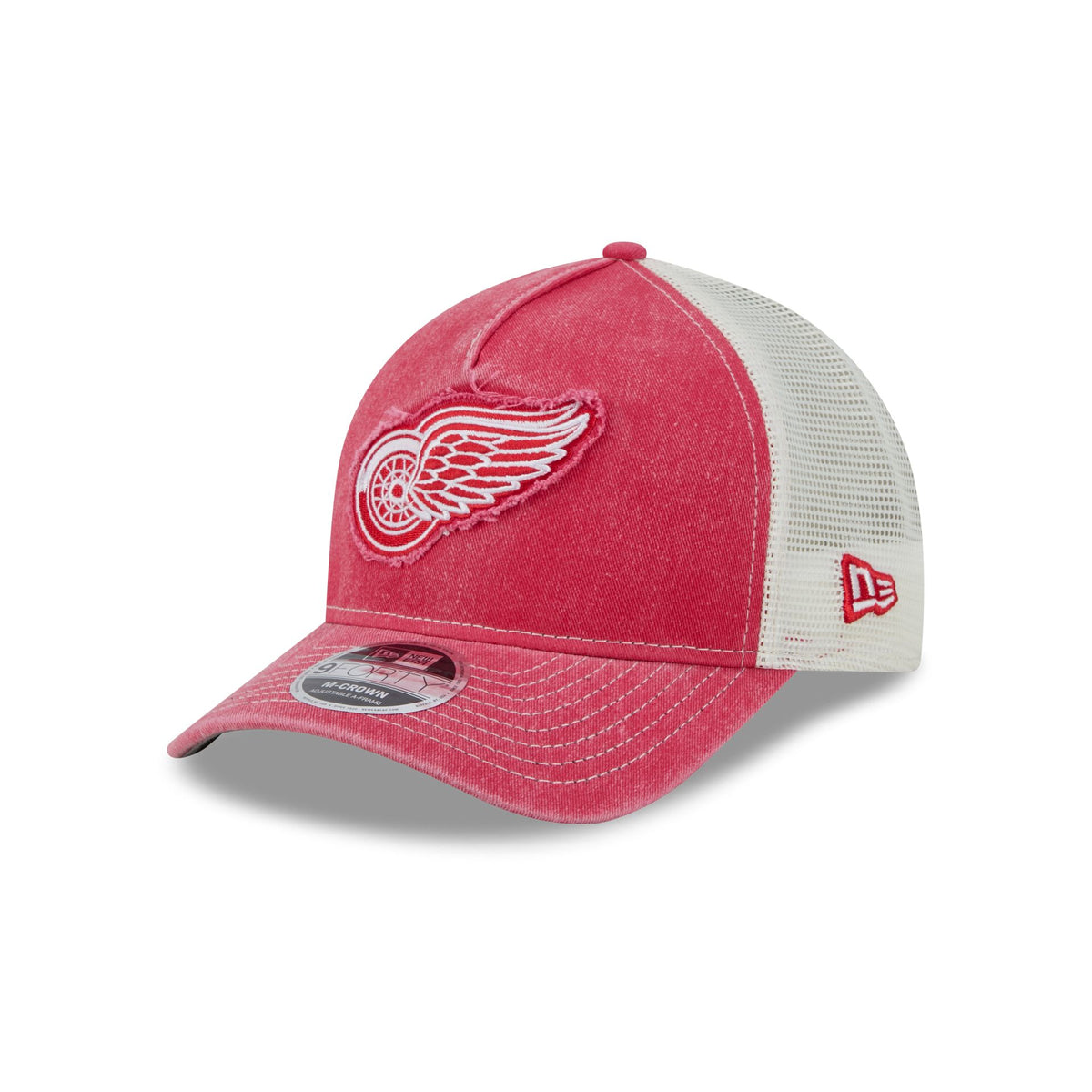 Detroit Red Wings Frayed Logo 9FORTY M-Crown A-Frame Trucker Hat