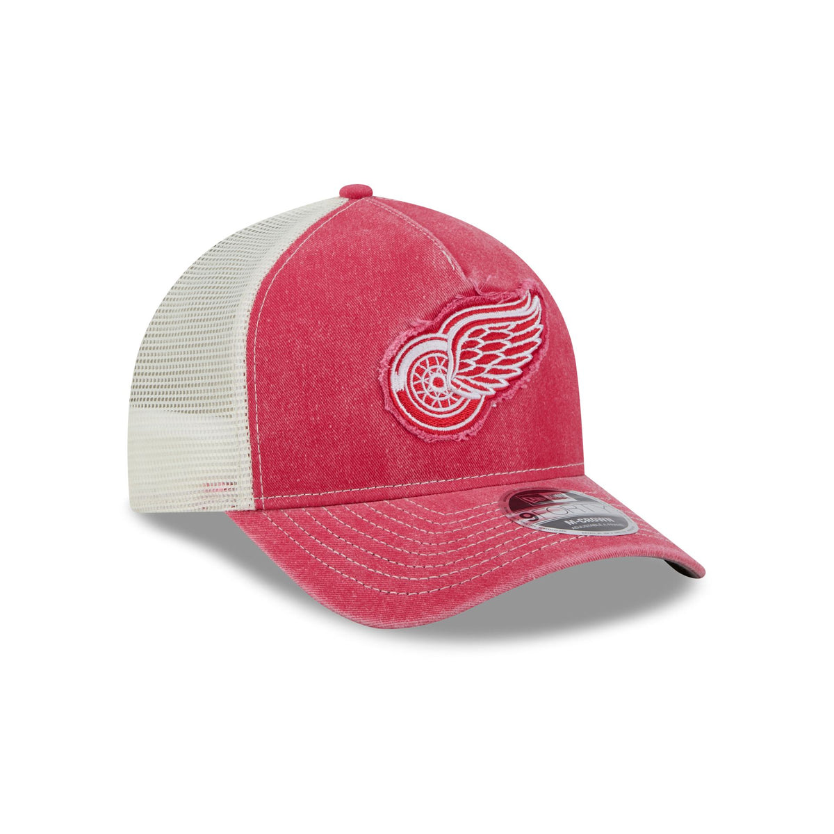 Detroit Red Wings Frayed Logo 9FORTY M-Crown A-Frame Trucker Hat