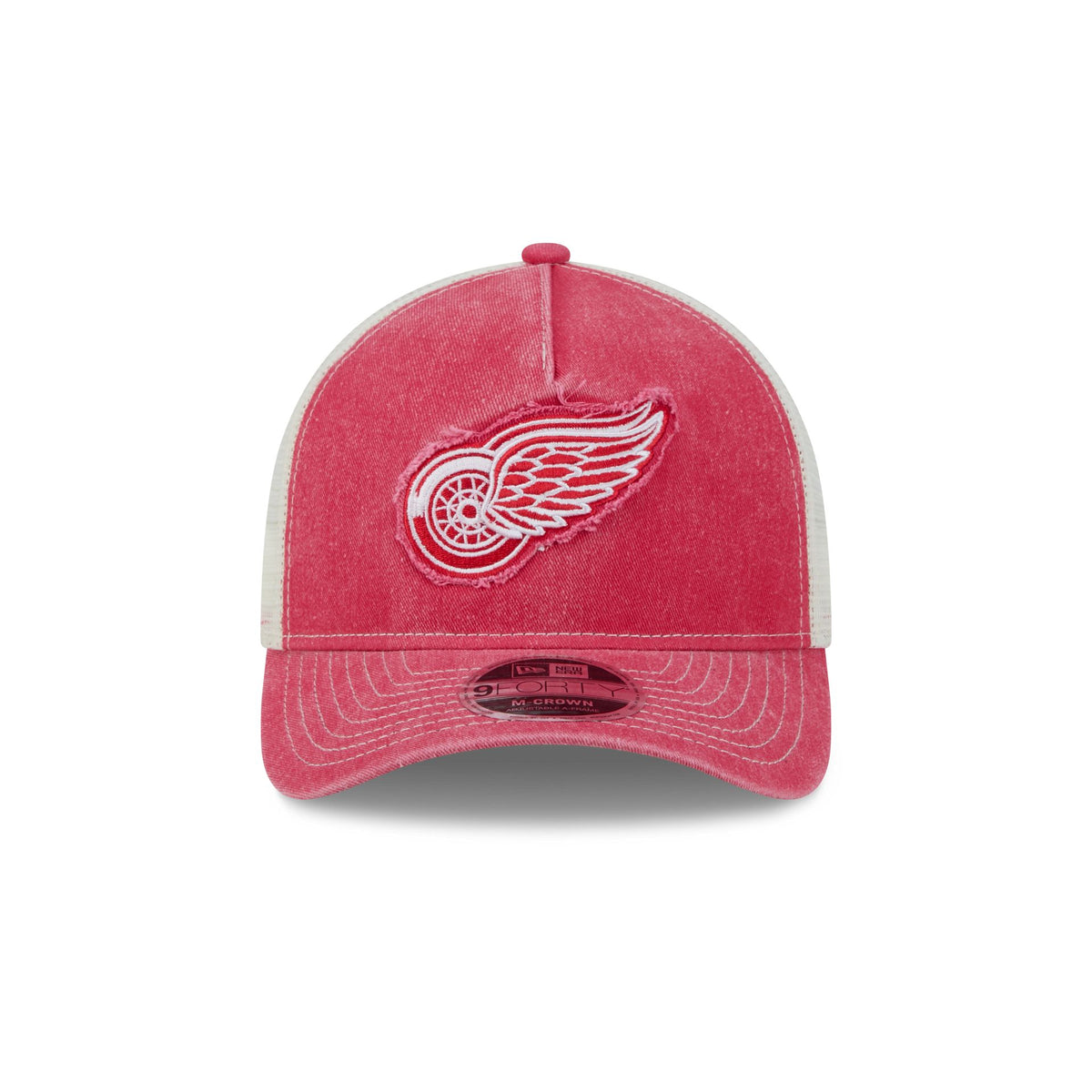 Detroit Red Wings Frayed Logo 9FORTY M-Crown A-Frame Trucker Hat
