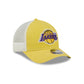 Los Angeles Lakers Frayed Logo 9FORTY M-Crown A-Frame Trucker Hat