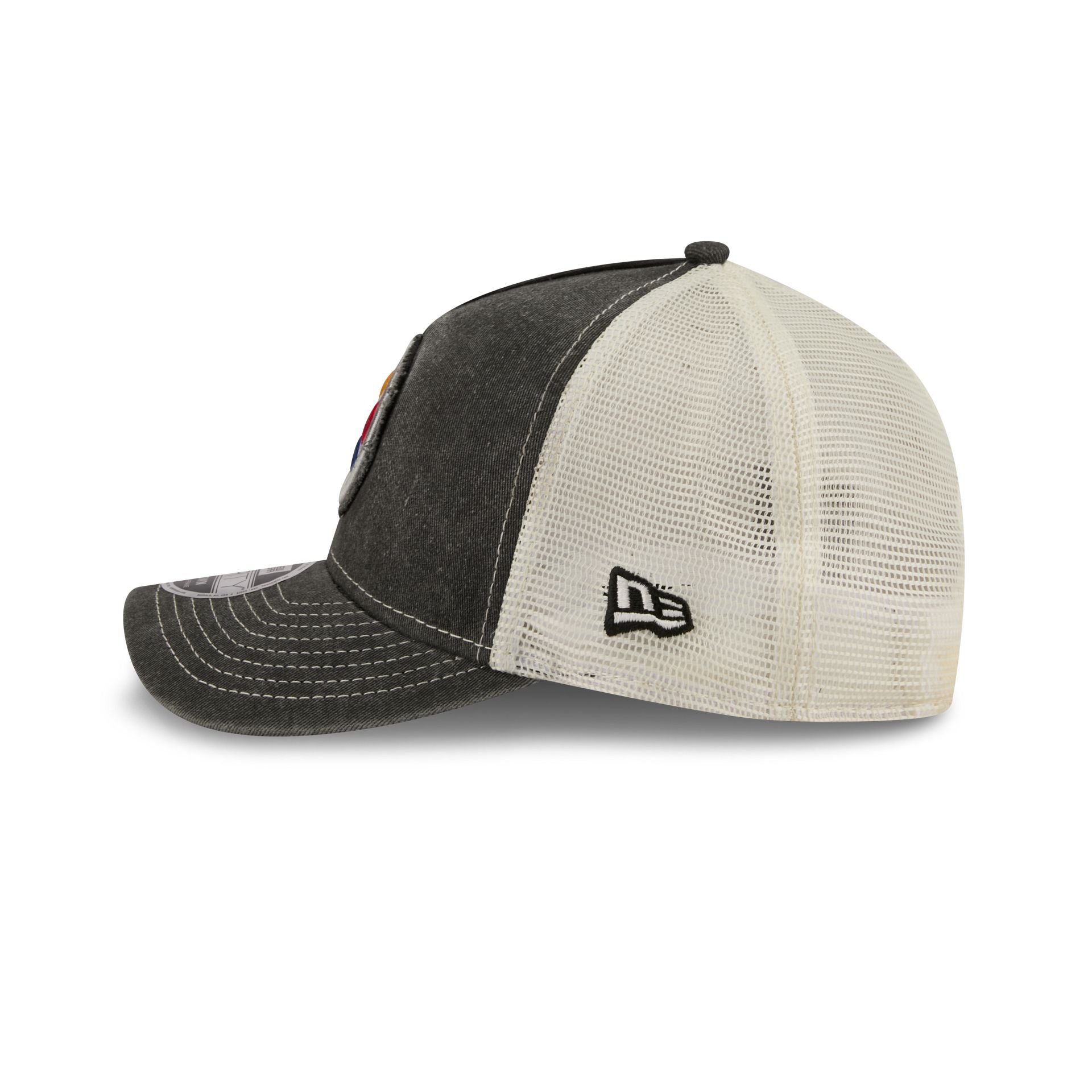 Pittsburgh Steelers Frayed Logo 9FORTY M-Crown A-Frame Trucker Hat