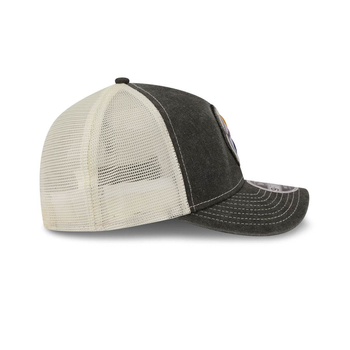 Pittsburgh Steelers Frayed Logo 9FORTY M-Crown A-Frame Trucker Hat