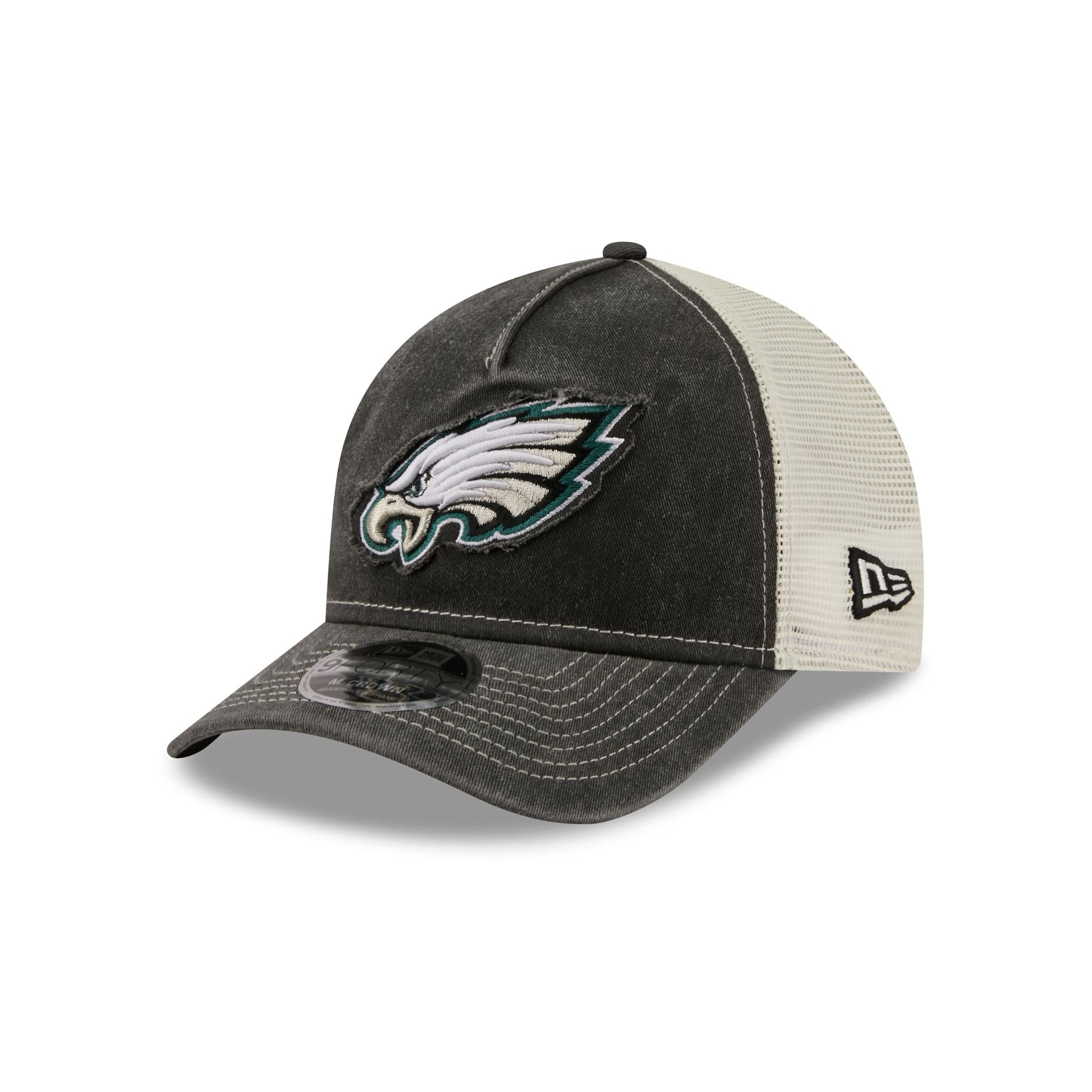 Philadelphia Eagles Frayed Logo 9FORTY M-Crown A-Frame Trucker Hat