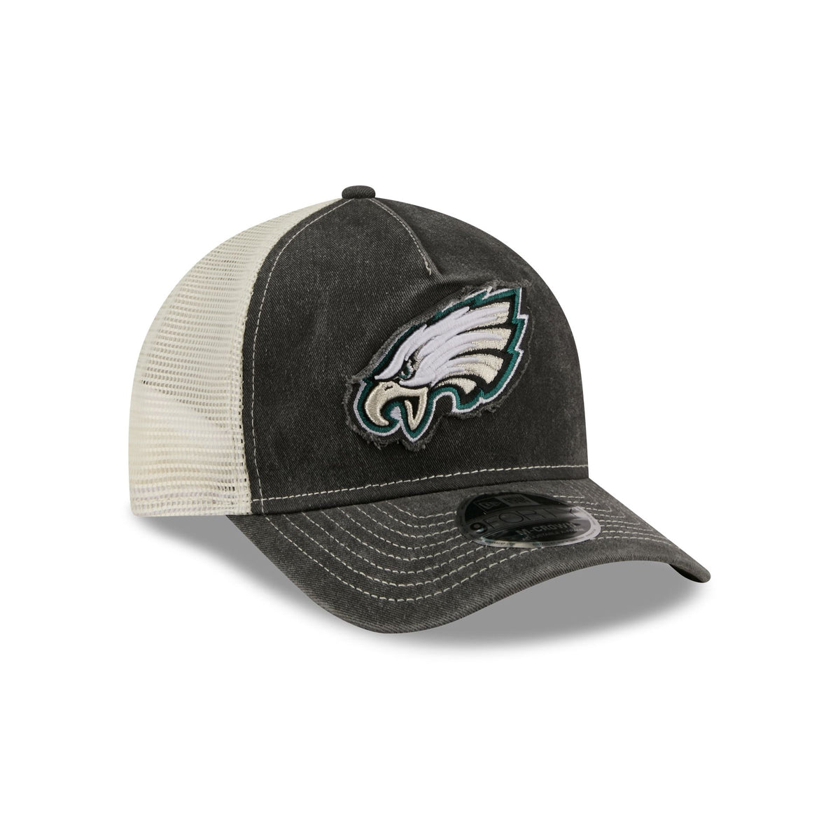 Philadelphia Eagles Frayed Logo 9FORTY M-Crown A-Frame Trucker Hat