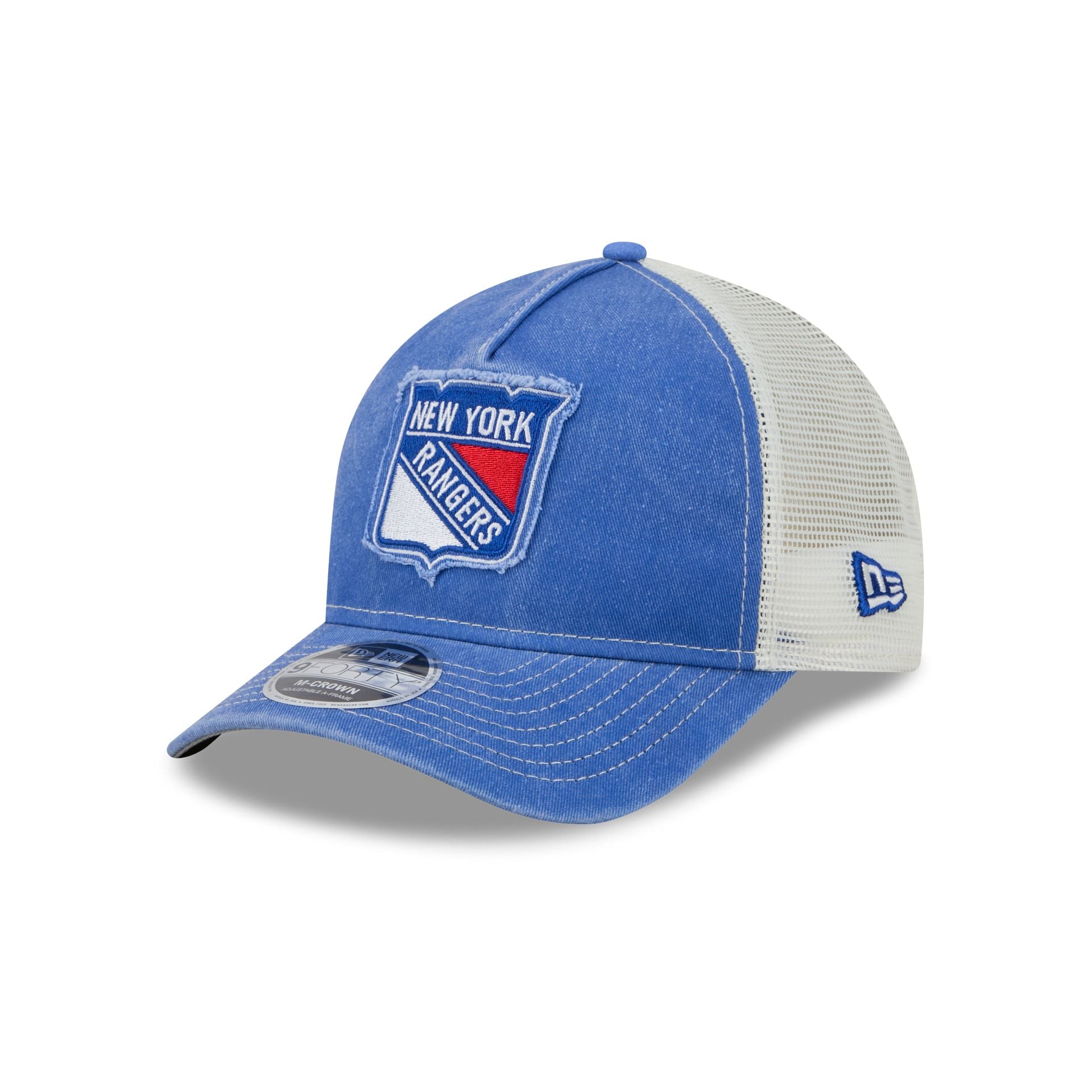 New York Rangers Frayed Logo 9FORTY M-Crown A-Frame Trucker Hat