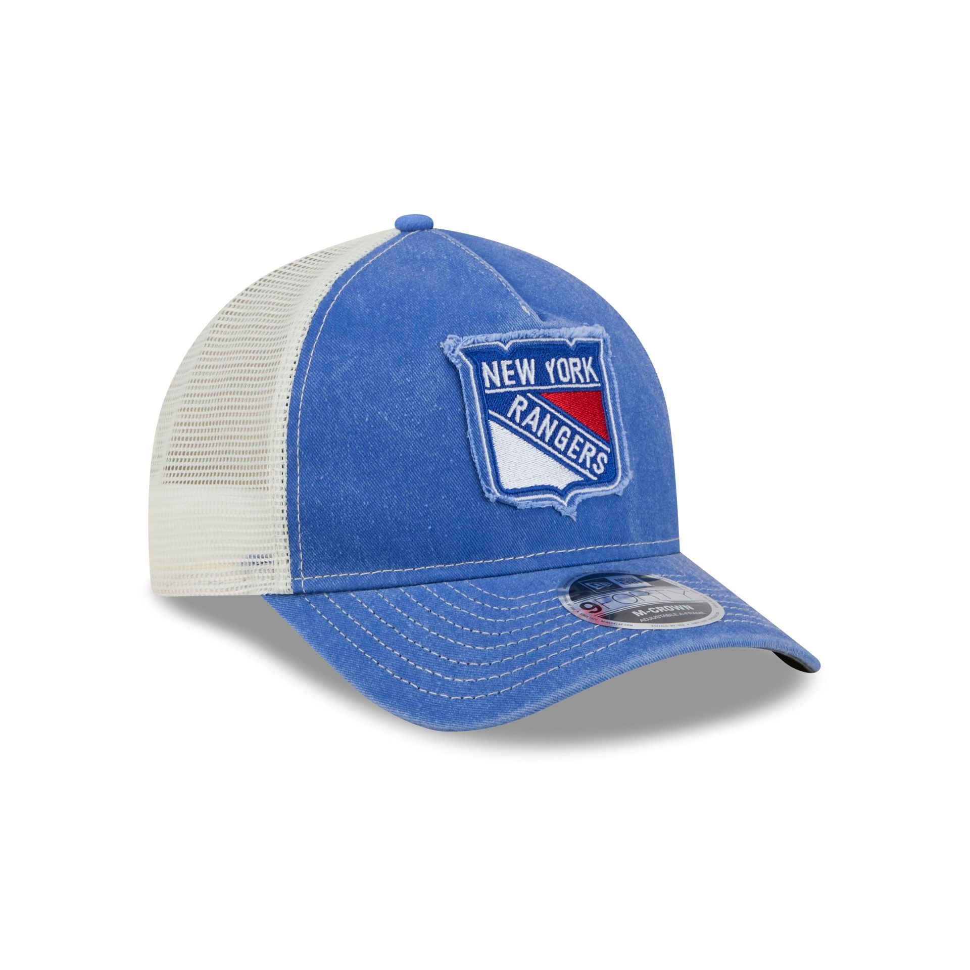 New York Rangers Frayed Logo 9FORTY M-Crown A-Frame Trucker Hat
