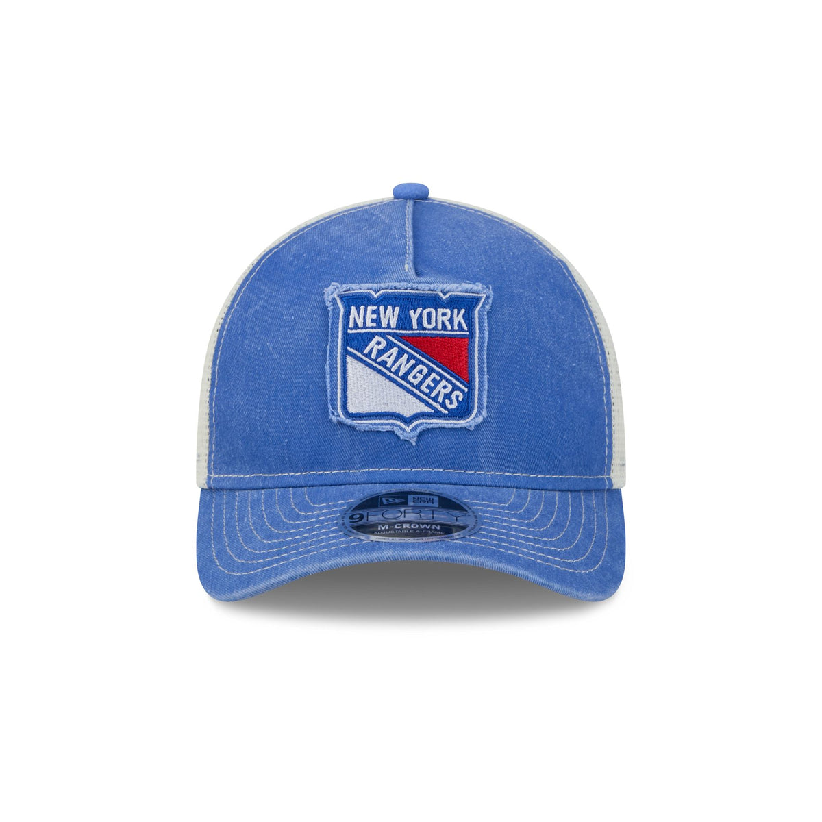 New York Rangers Frayed Logo 9FORTY M-Crown A-Frame Trucker Hat