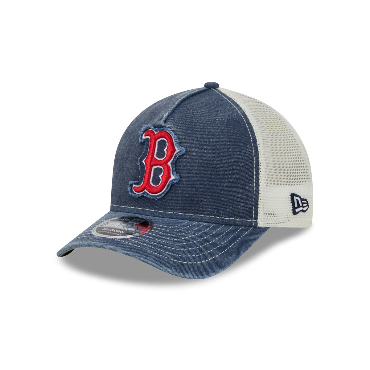 Boston Red Sox Frayed Logo 9FORTY M-Crown A-Frame Trucker Hat