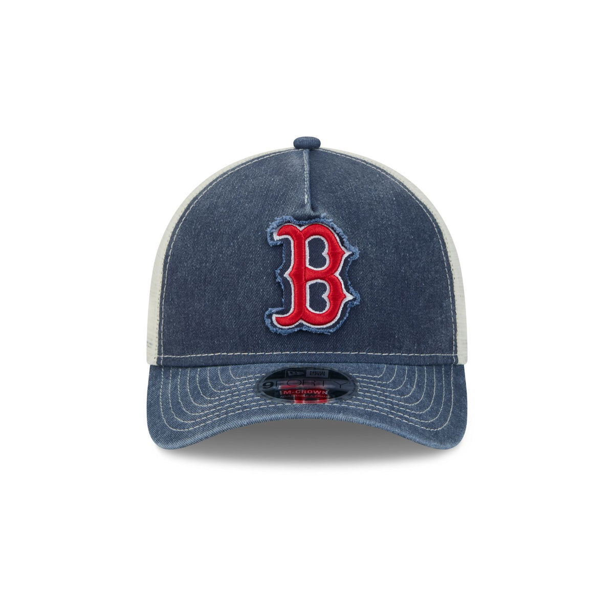 Boston Red Sox Frayed Logo 9FORTY M-Crown A-Frame Trucker Hat