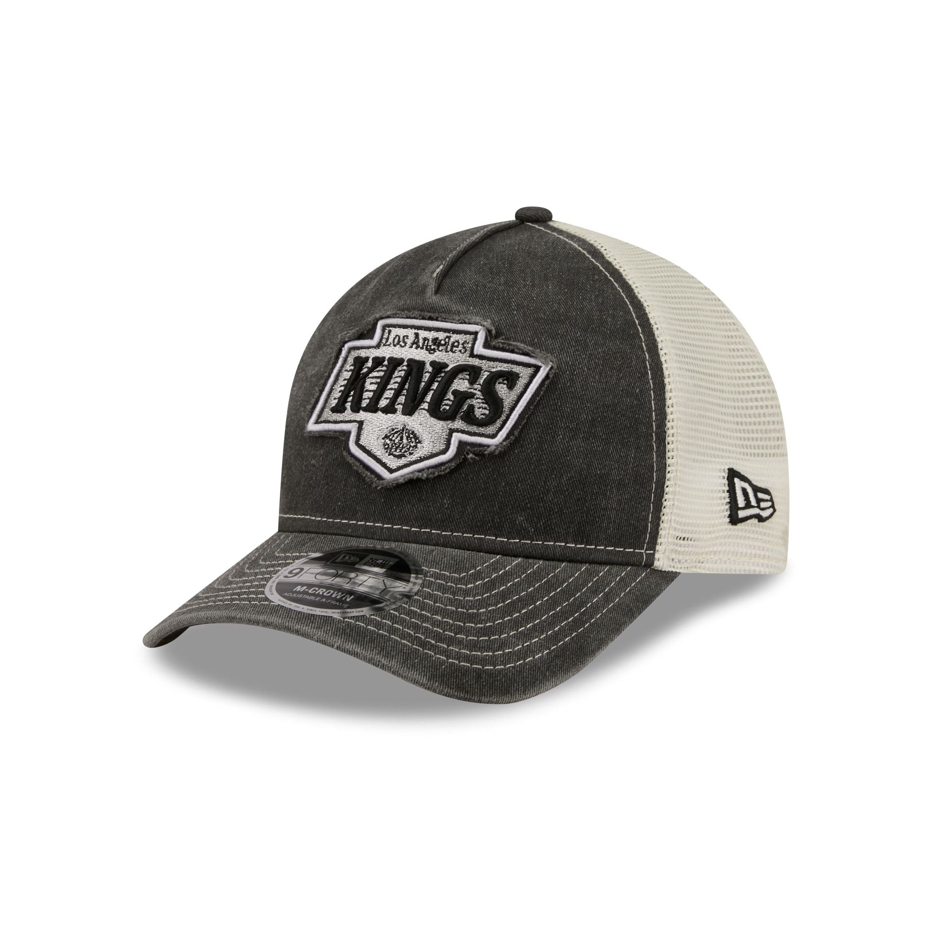 Los Angeles Kings Frayed Logo 9FORTY M-Crown A-Frame Trucker Hat