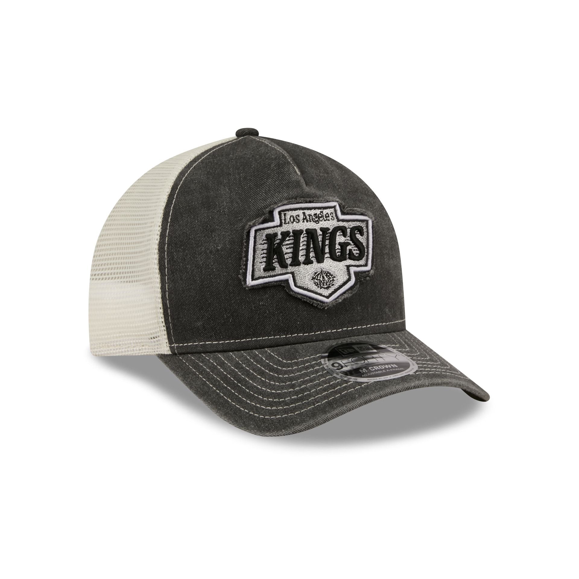 Los Angeles Kings Frayed Logo 9FORTY M-Crown A-Frame Trucker Hat