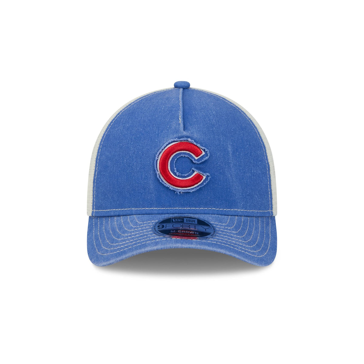 Chicago Cubs Frayed Logo 9FORTY M-Crown A-Frame Trucker Hat