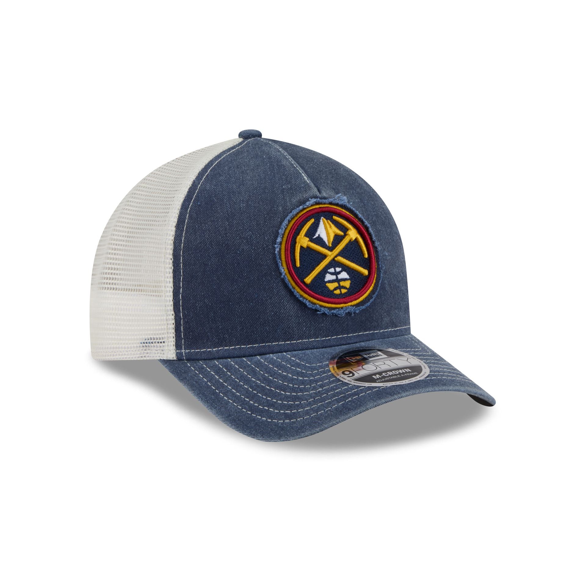 Denver Nuggets Frayed Logo 9FORTY M-Crown A-Frame Trucker Hat